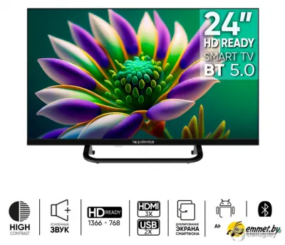 Телевизор Topdevice Frameless Neo TDTV24CS04H_BK