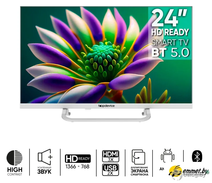 Телевизор Topdevice Frameless Neo TDTV24CS04H_WE